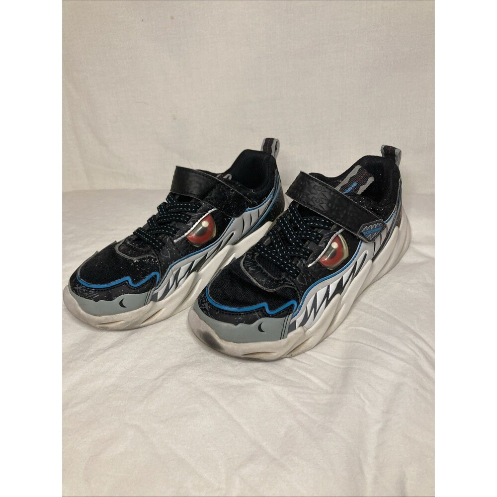 Skechers Shark-Bots - Surf Patrol children's sneakers in a black and grey